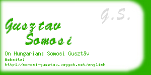 gusztav somosi business card